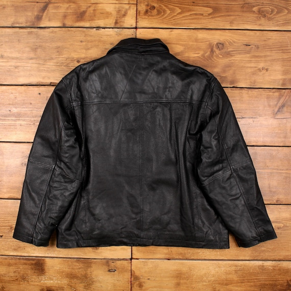 90s outbrook ブラックレザージャケット L 本革 OUTBROOK】Leather Jacket | the Holic vintage clothing