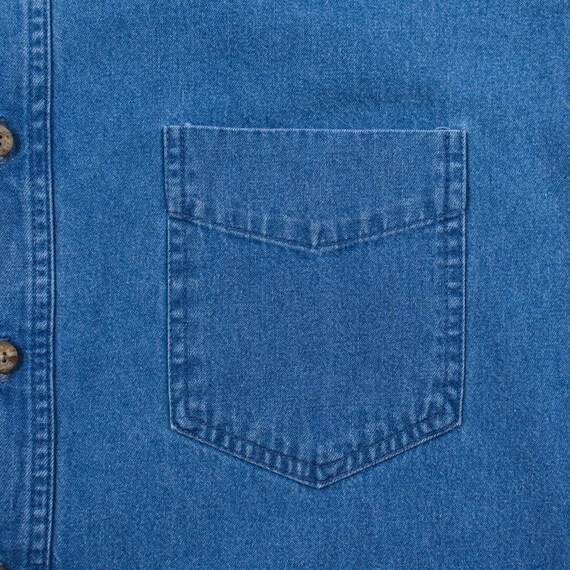 Vintage Dickies Workwear Shirt Button 2XL Denim M… - image 6