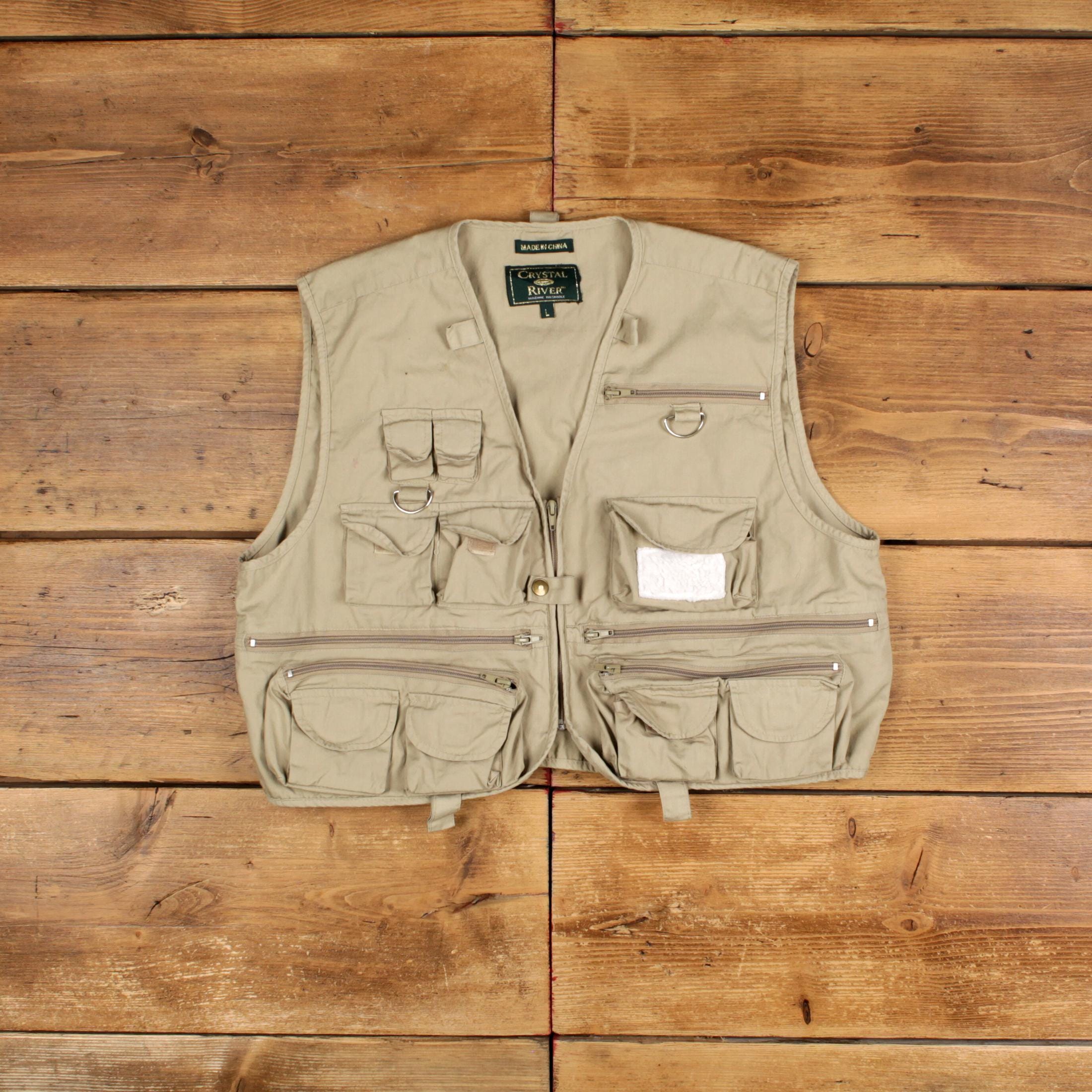 Gilet Utilitaire Homme Crystal River – Beige Taille L – Léger Avec Poches, Fermeture éclair