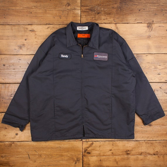 Vintage Cintas Workwear Jacket 3XL 90s Patched Grey Zip Etsy