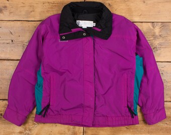 Vintage Columbia Outdoor Jacket M 90s Windbreaker Purple Womens