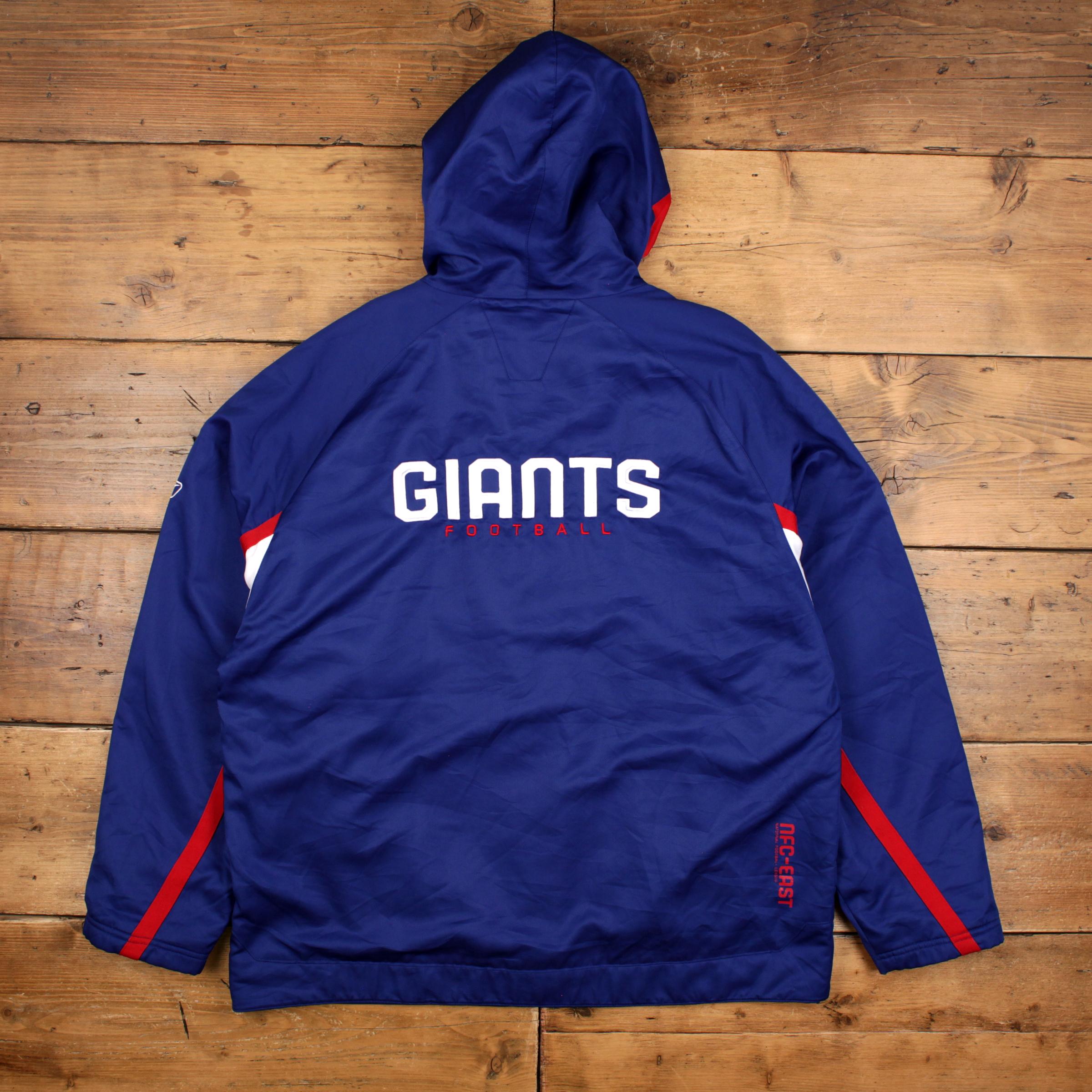 Vintage Reebok Windbreaker Jacket 2XL NFL New York Giants Blue