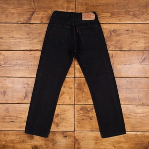 Vintage Levis 501 Jeans 29 x 31 Dark Wash Straight Black Red Tab Denim image 3