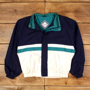 Vintage Gear for Sports Windbreaker Jacket L Bomber Blue