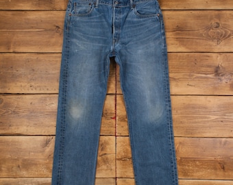 Jeans Levis 501 vintage 36 x 32 Stonewash Straight Blue Red Tab Denim