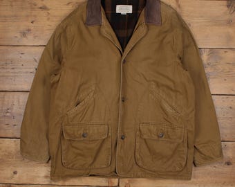 Vintage St John's Bay Outdoor Coat M 90s Beige Zip Snap - Etsy