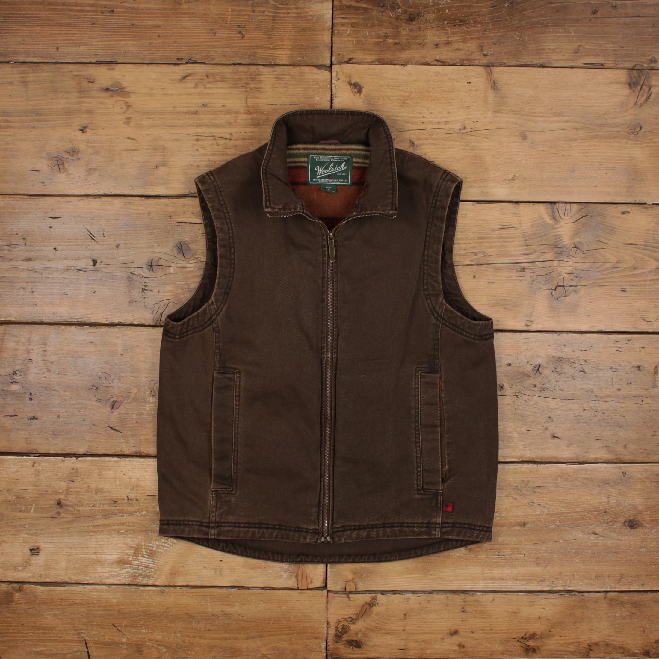 Vintage Woolrich Workwear Gilet M Vest Fleece Brown - Etsy