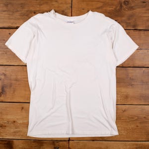 Vintage Roundtree & Yorke Blanco T-shirt L heren jaren 90 wit geslagen enkele steek