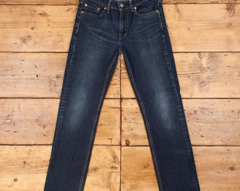 Vintage Levis 514 Jeans 29 x 30 Dark Wash Straight Blue Red Tab Denim