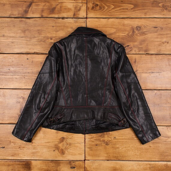 Vintage Winlit Leather Jacket XL New York Black W… - image 3