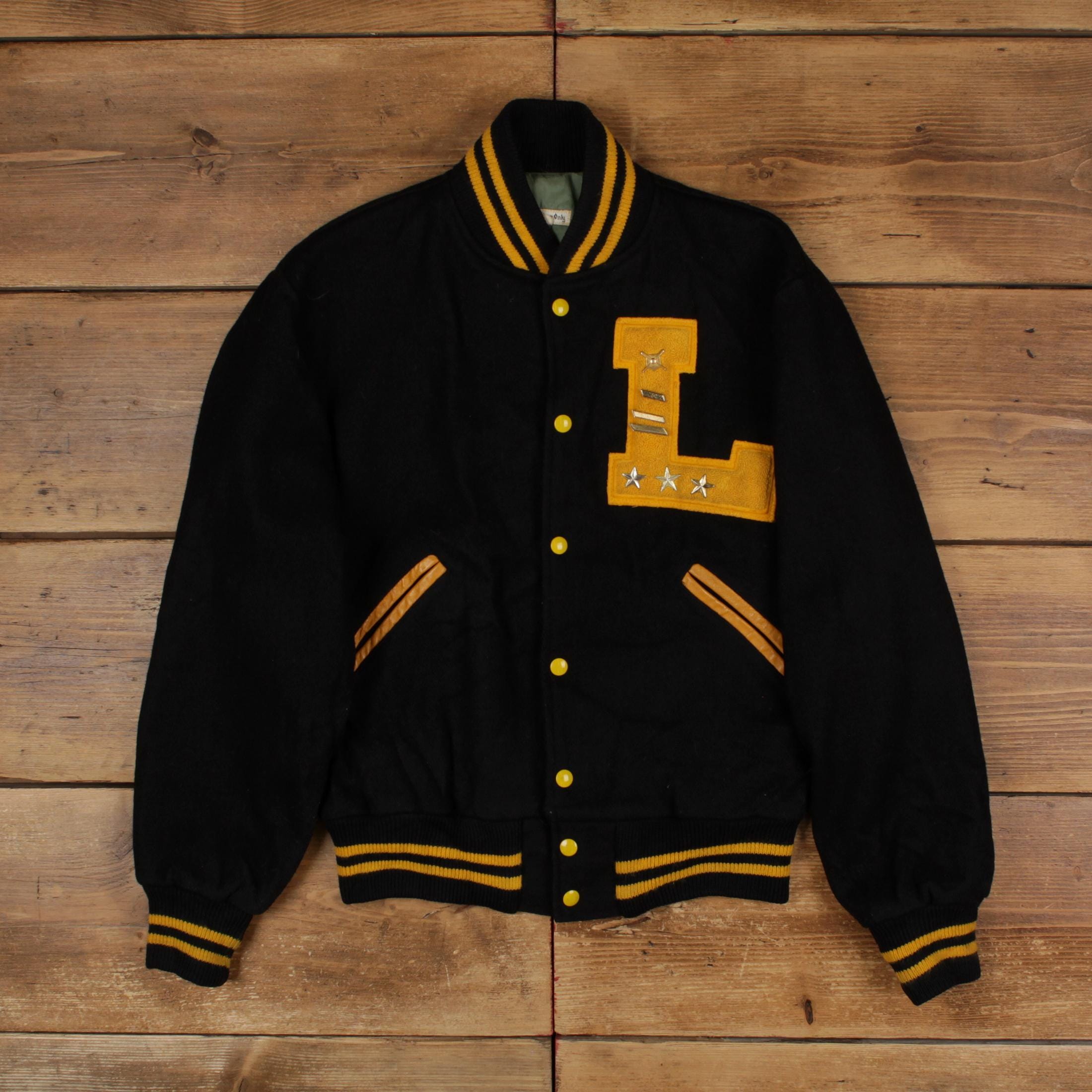 Black Corduroy Varsity Jacket - Etsy Black Corduroy Varsity Jacket - Etsy