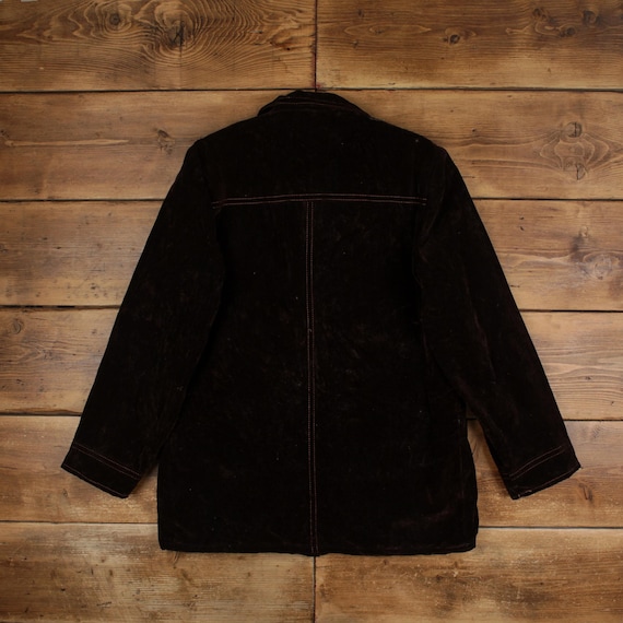 Vintage Jcpenney Western Coat L 70s Talon Zip Suede Brown