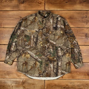 Browning Shirt XL Herren Knopf Baumwollmischung Camouflage Jagd Braun Bild 1