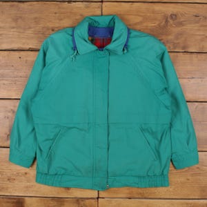 Vintage London Fog Outdoor Jacket L 90s Talon Zip Green Womens