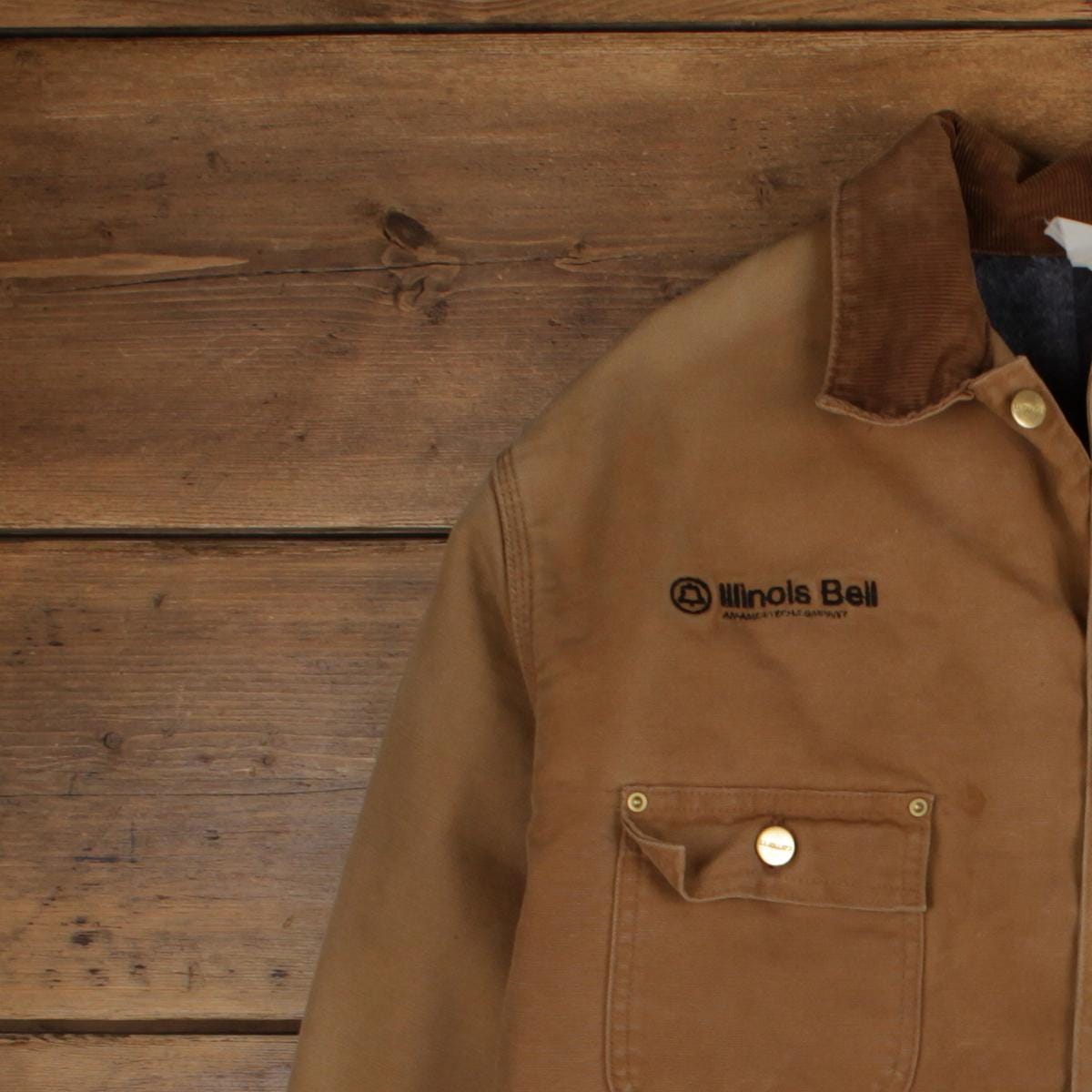 Vintage Carhartt Michigan Chore Jacket L Mens 90s Brown Workwear