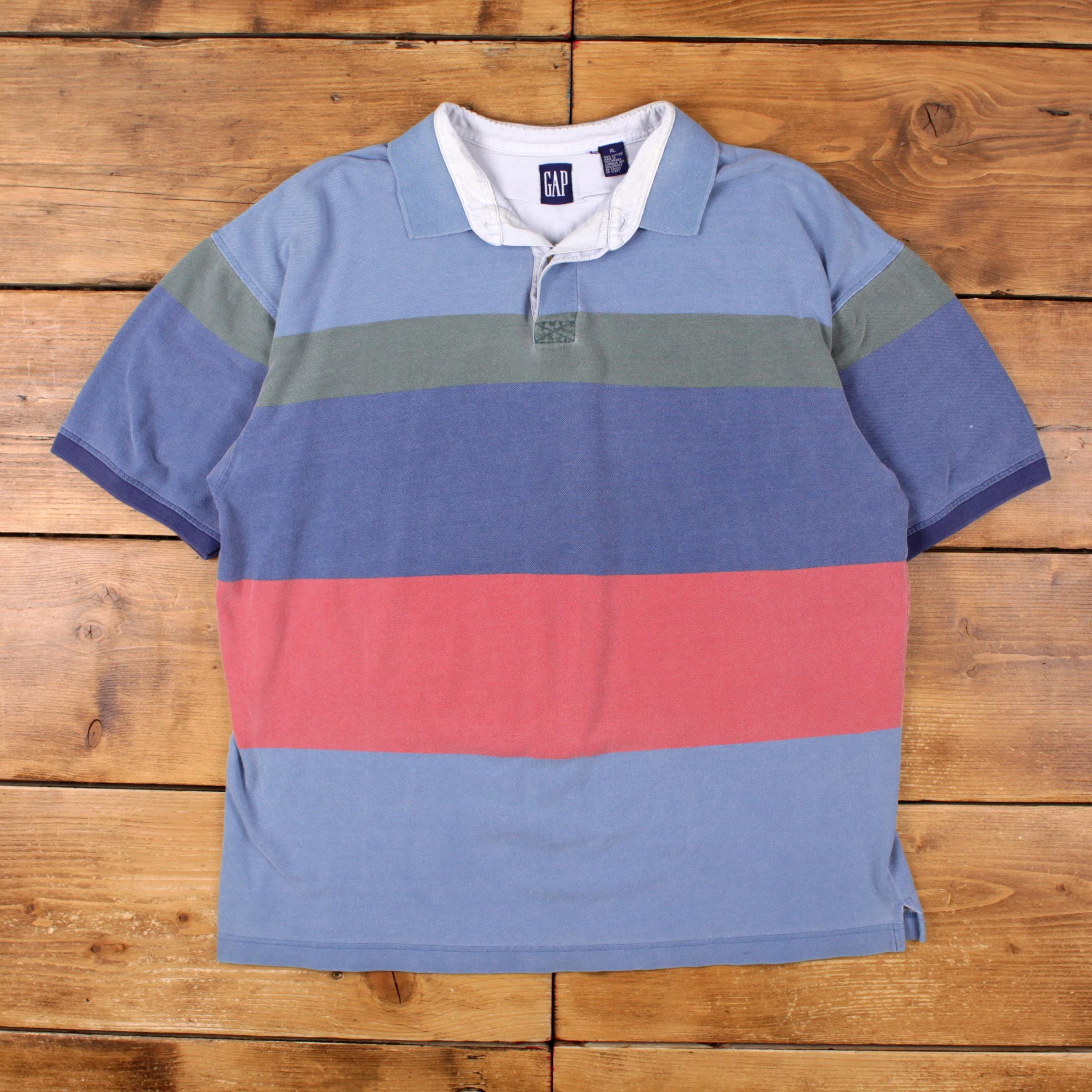 名作 1990s old gap sweat polo shirt Vintage 1990s GAP Long Sleeve Polo Sweatshirt Size Large - Etsy