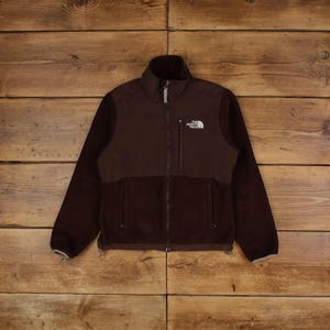 Vintage North Face Outdoor Jacket XS Denali Fleece Brown Womens
