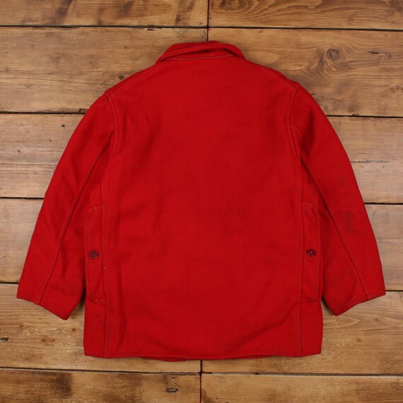 Vintage American Field Jacket M Mens 50s Hettrick MFG Co Red Wool