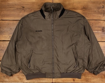 Vintage 90s Columbia Convert Ski Jacket: Green Fleece-lined Nylon