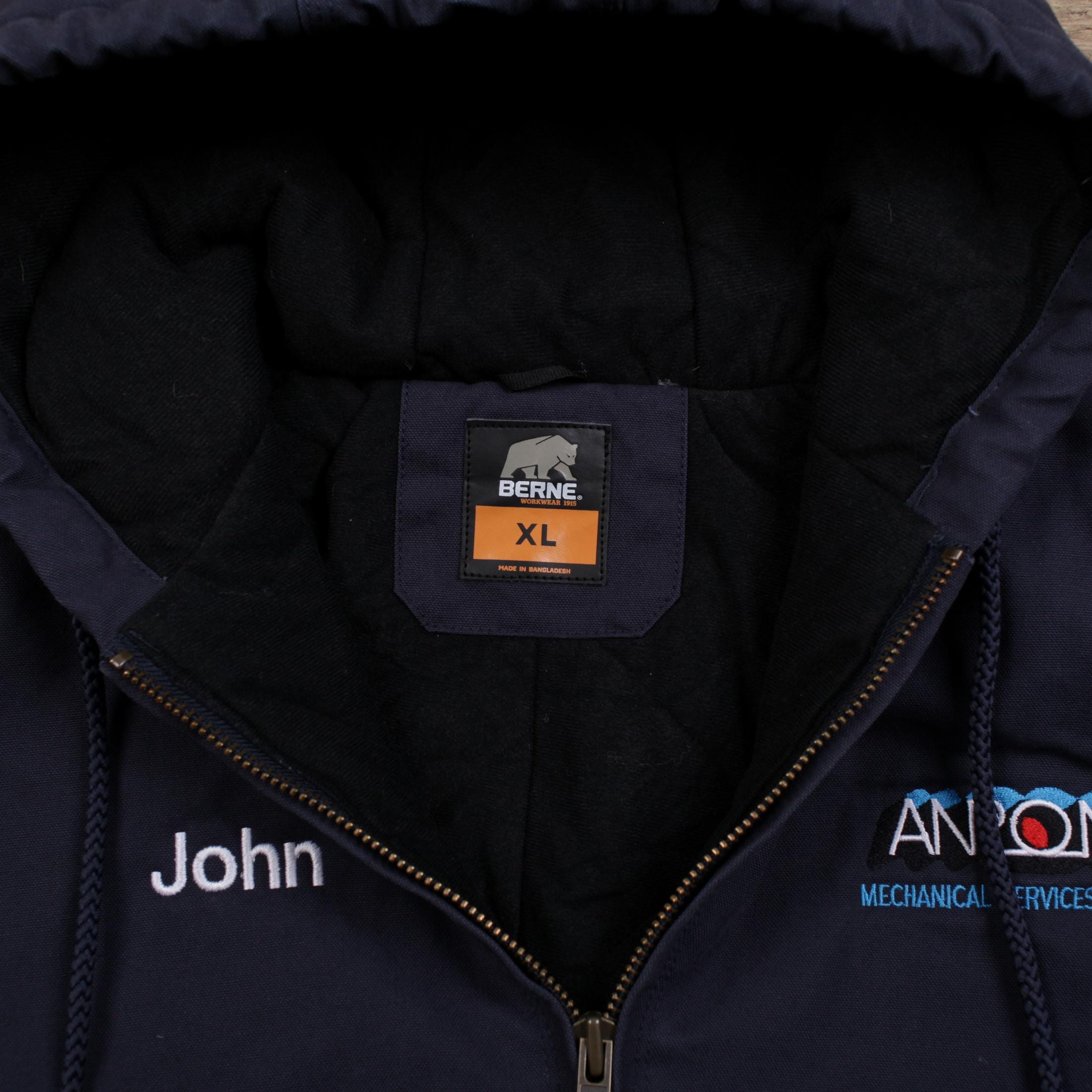 Vintage Berne Workwear Jacket XL Active Hooded Blue - Etsy Israel