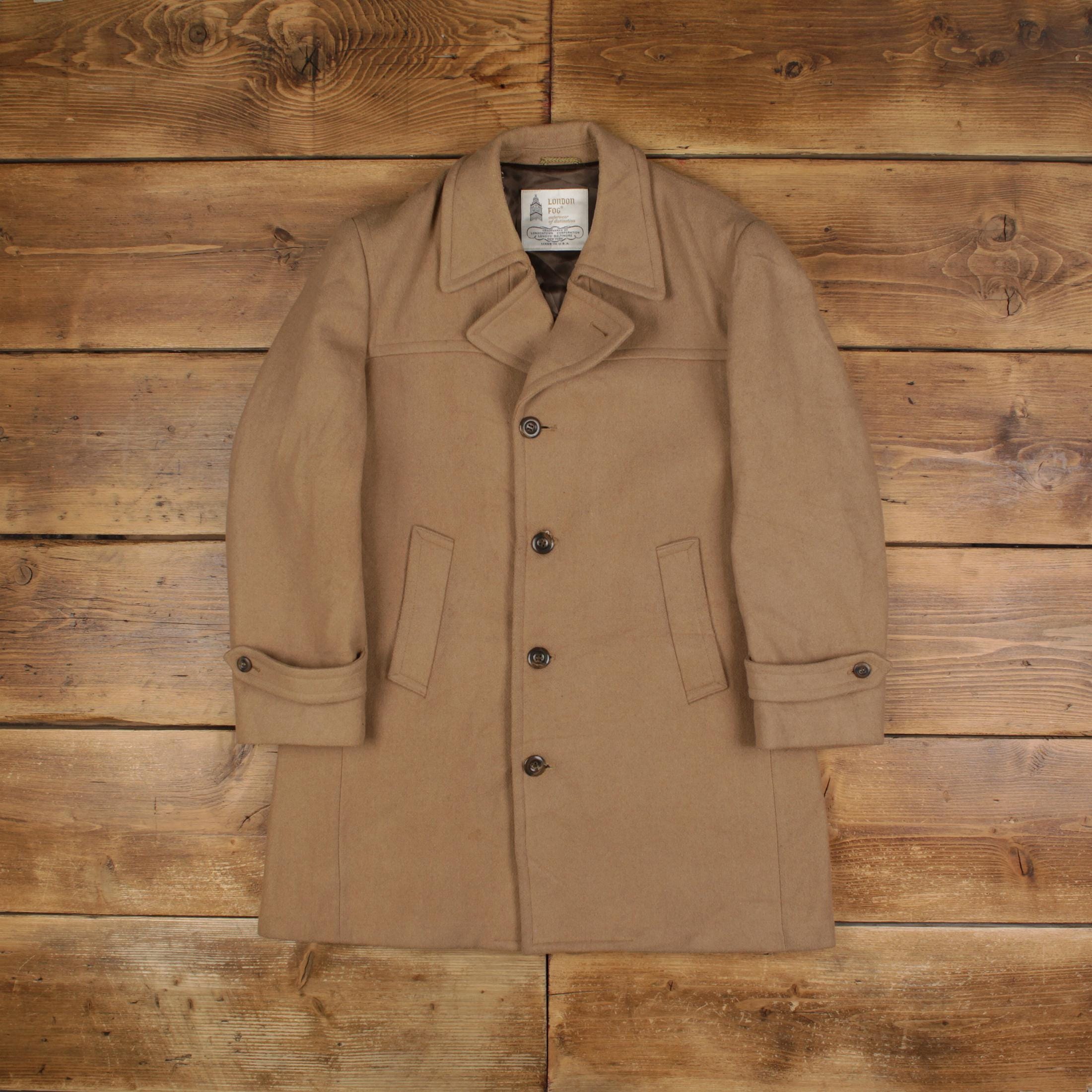 Vintage London Fog Wool Jacket M 90s Overcoat USA Made Beige - Etsy