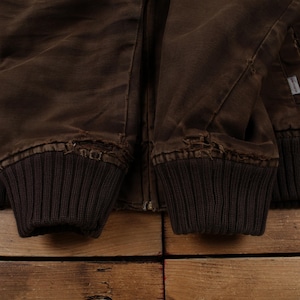 Chaqueta bomber Carhartt L para hombre, forrada de lona de pato marrón, ropa de trabajo, uso diario imagen 5