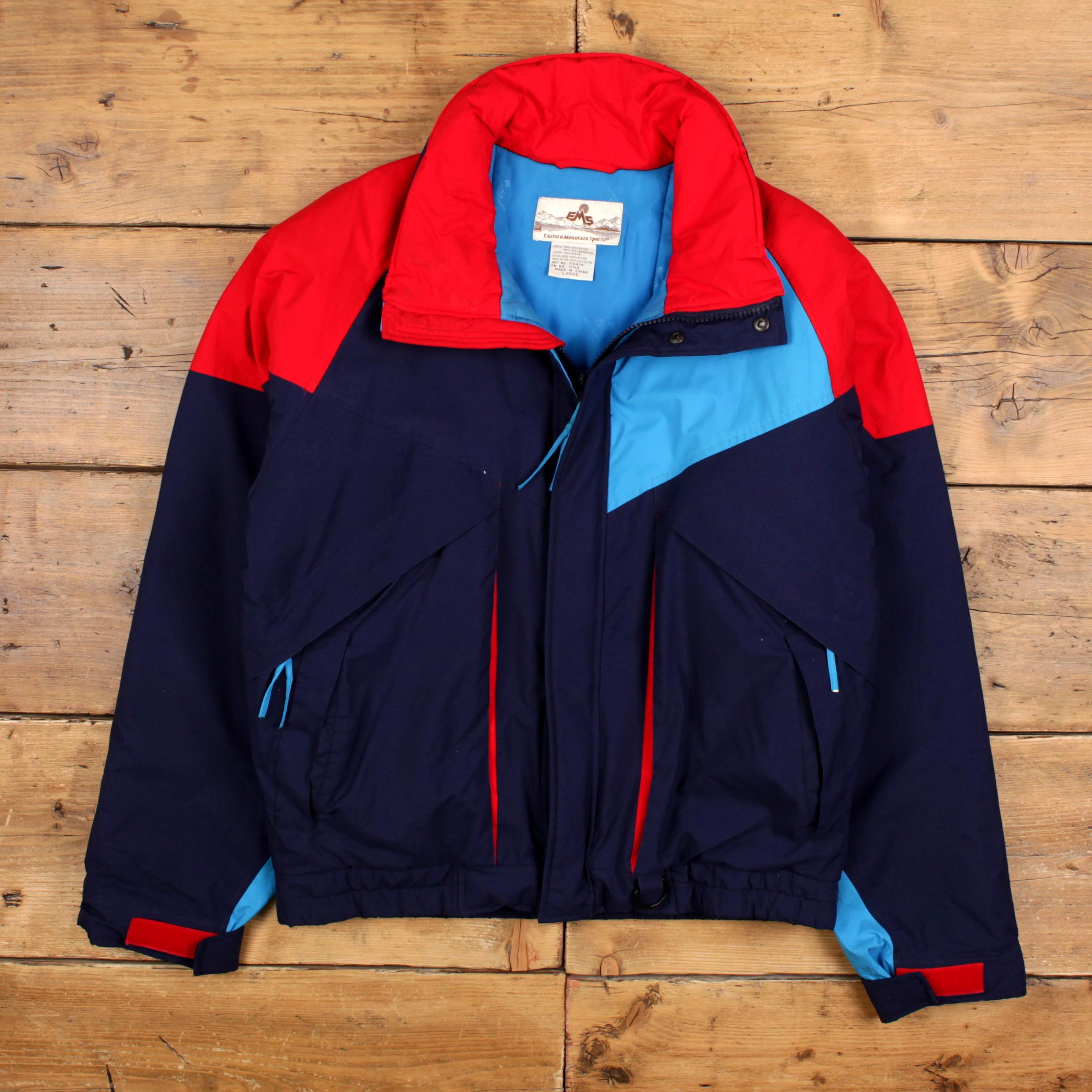 ジャケット・アウター 90s EMS nylon short jacket Vintage EMS Outdoor Jacket L 90s Padded Windbreaker Blue - Etsy