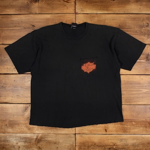 Vintage Harley Davidson Single Stitch T Shirt Graphic 2XL Pocket Thrashed Tee