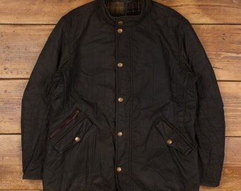 vintage Barbour Edderton Jacket XL Manteau de chasse en coton ciré pour l'extérieur