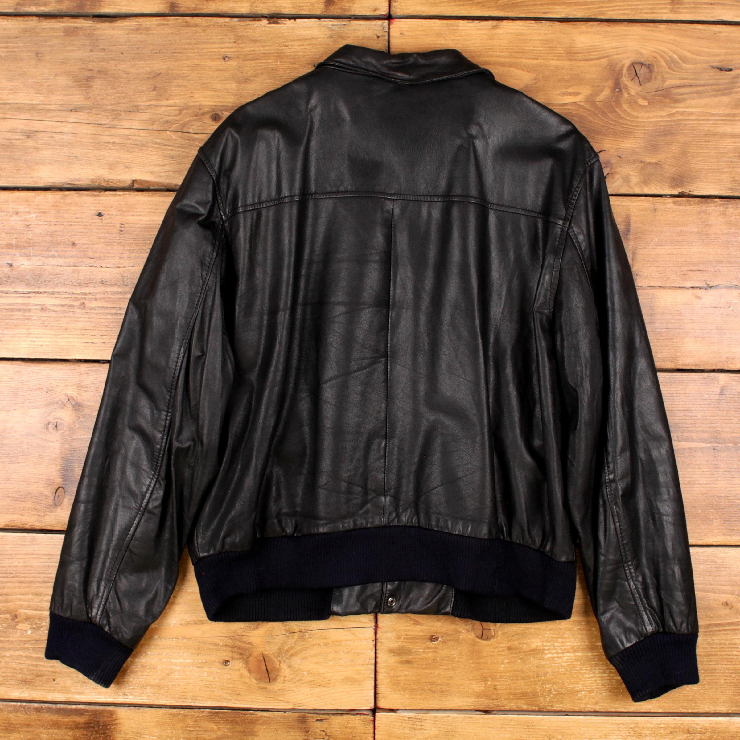 Vintage U2 Wear Me Out Leather Jacket XL 90s Flight A-2 Black - Etsy