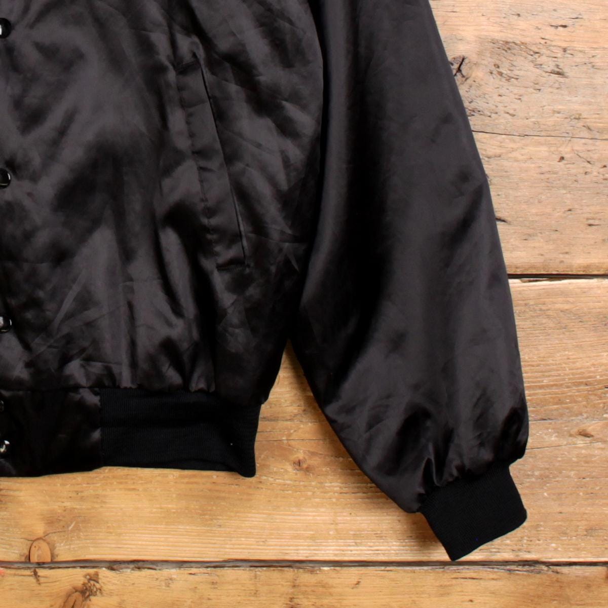 Vintage Hartwell Bomber Jacket M 90s Embroidered Black - Etsy