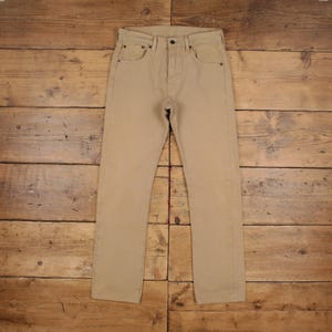 Vintage Levis 501 Jeans 30 x 31 Light Wash Straight Beige Red Tab Denim