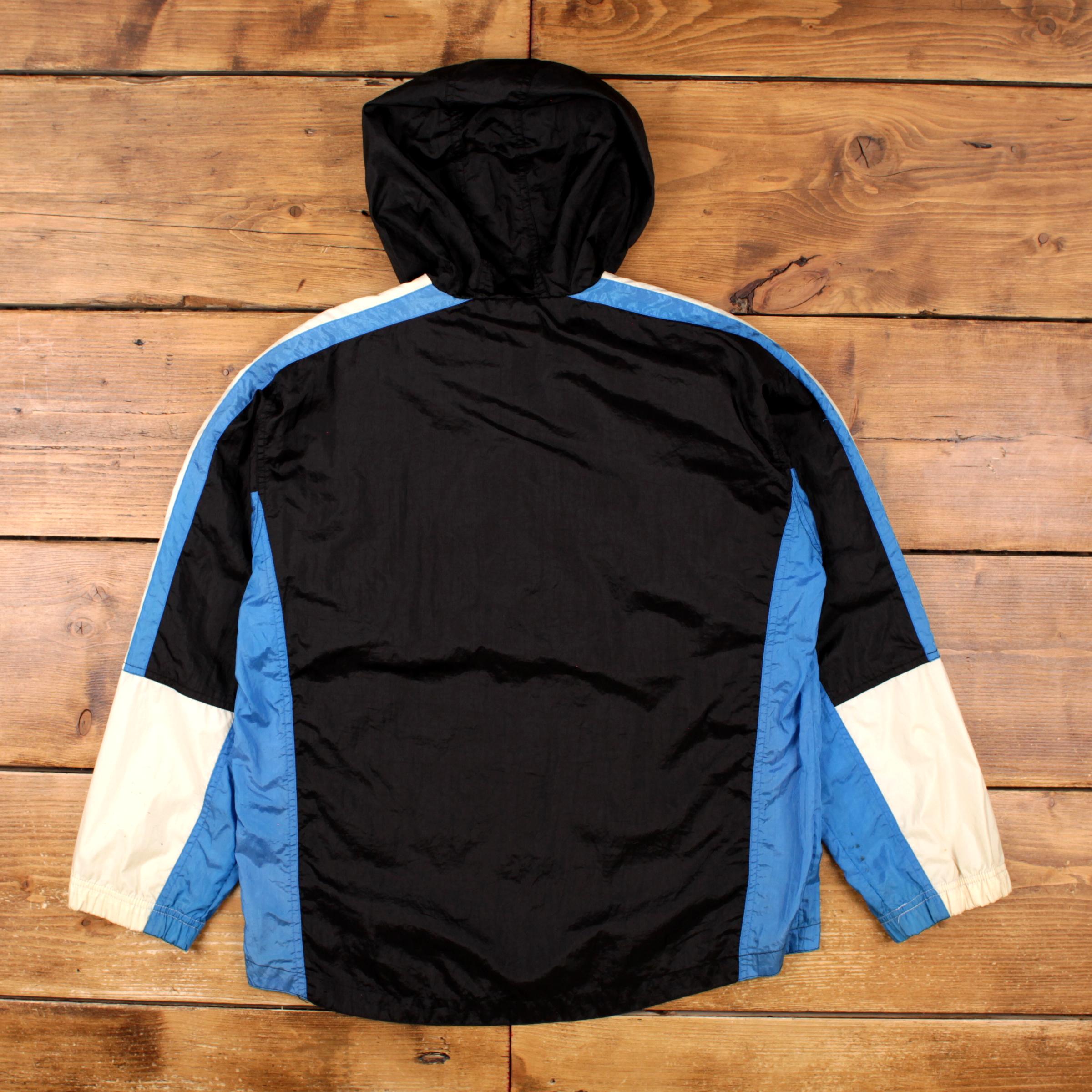 Vintage Wilson Jacket S Mens 90s Black Logo Hoodie 1/4 Zip