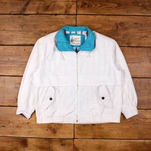 Vintage London Fog Windbreaker Jacket L 90s White