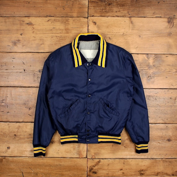 Vintage Delong Varsity Jacket S 80s Bomber USA Made Blue - Etsy Canada