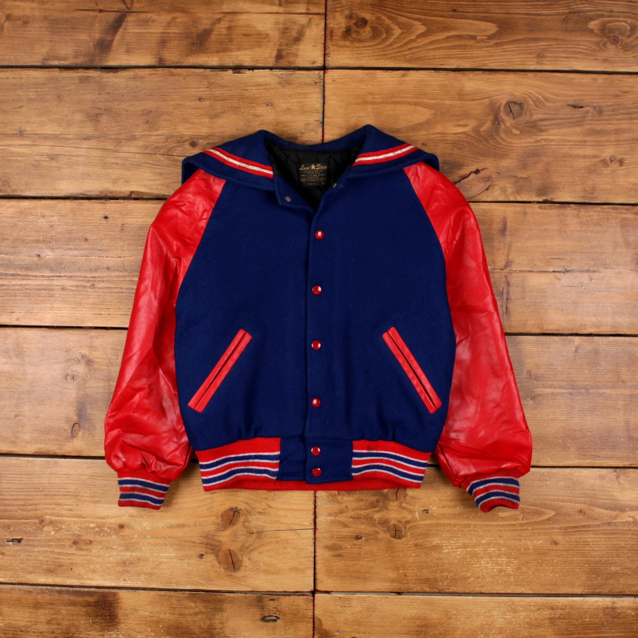Vintage Lone Star Varsity Jacket L 90s Bomber Embroidered