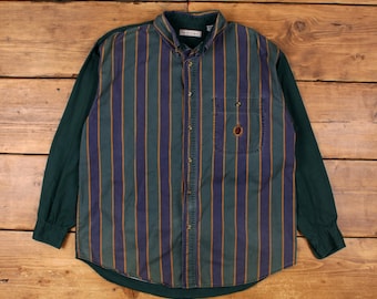 Chemise Bugle Boy Classics Homme XXL – Manches Courtes, Rayée, 100% Coton