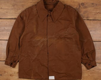 Antique French Brown Cotton Canvas Railway Jacket Size L - Etsy