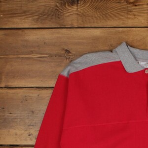 Vintage Northwest Territory Graphic Sweatshirt L Bear Collared Mens Red image 4