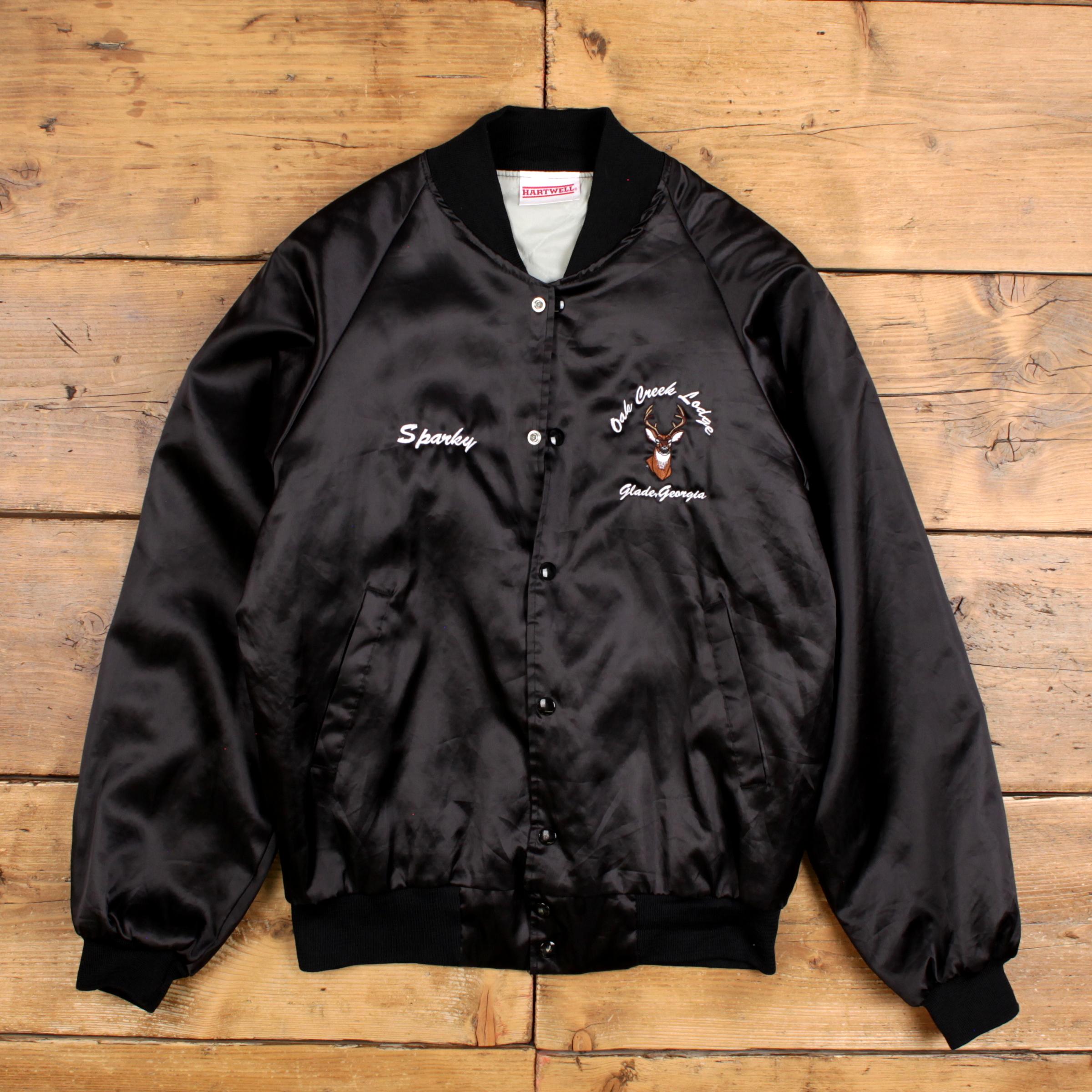 Vintage Hartwell Bomber Jacket M 90s Embroidered Black - Etsy