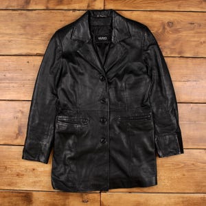 Vintage Hugo Boss Leather Jacket - Etsy