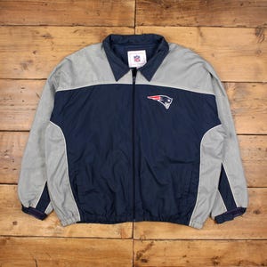 Vintage NFL Windbreaker Jacket 2XL NFL New England Patriots Blue