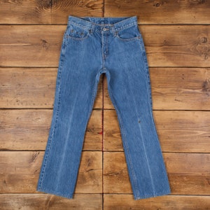 Vintage Levis 505 Jeans 28 x 28 Stonewash Straight Blue Womens Red Tab Denim