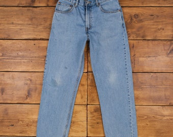 Vintage Levis 550 Jeans 31 x 30 Stonewash Tapered Blue Red Tab Denim