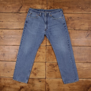Vintage Levis 505 Jeans 36 x 30 Stonewash Straight Blue Denim