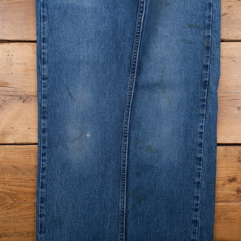 vintage Levis 502 Jeans 30 x 32 Stonewash Tapered Blue Red Tab Denim image 7