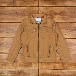 Vintage Columbia Utility Jacka S Beige Dam Dragkedja