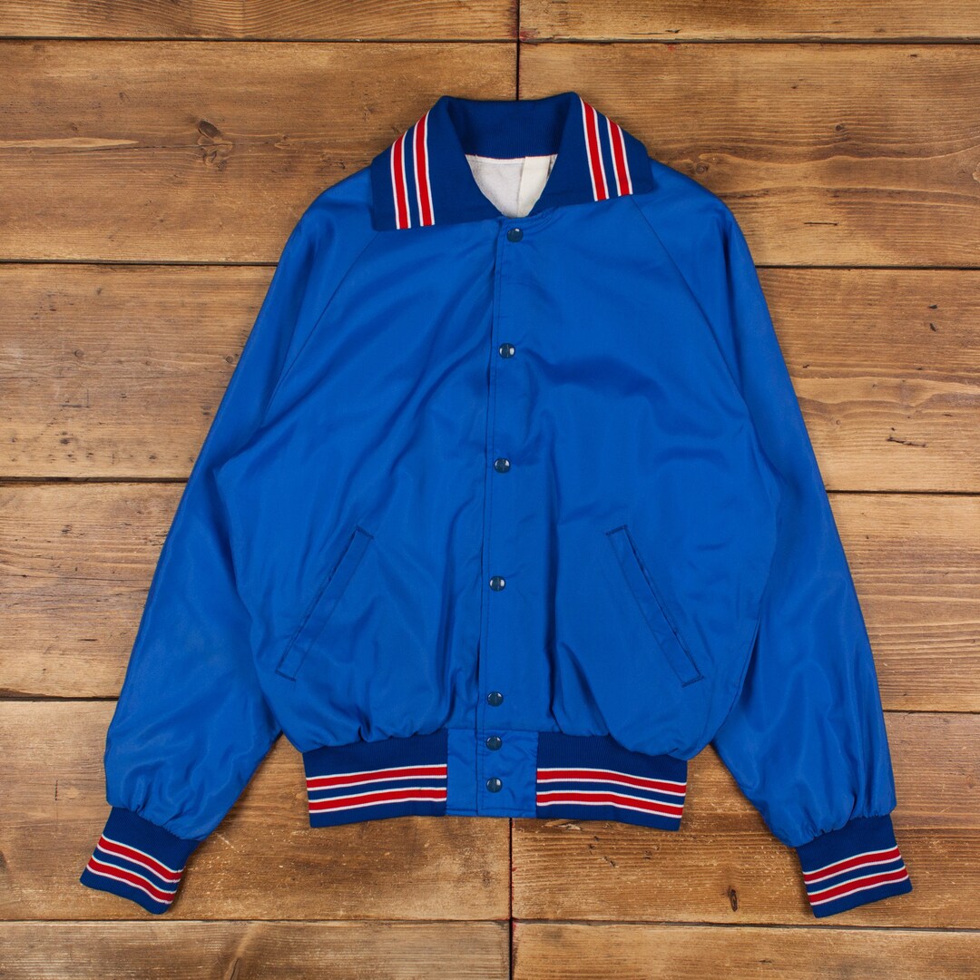 Vintage Gem Sportswear Varsity Jacket M 80s Bomber Raglan USA Made