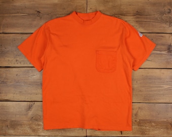 Vintage Jerzees Blank T Shirt XL 90s 50/ 50 Heavyweight Yellow Tee