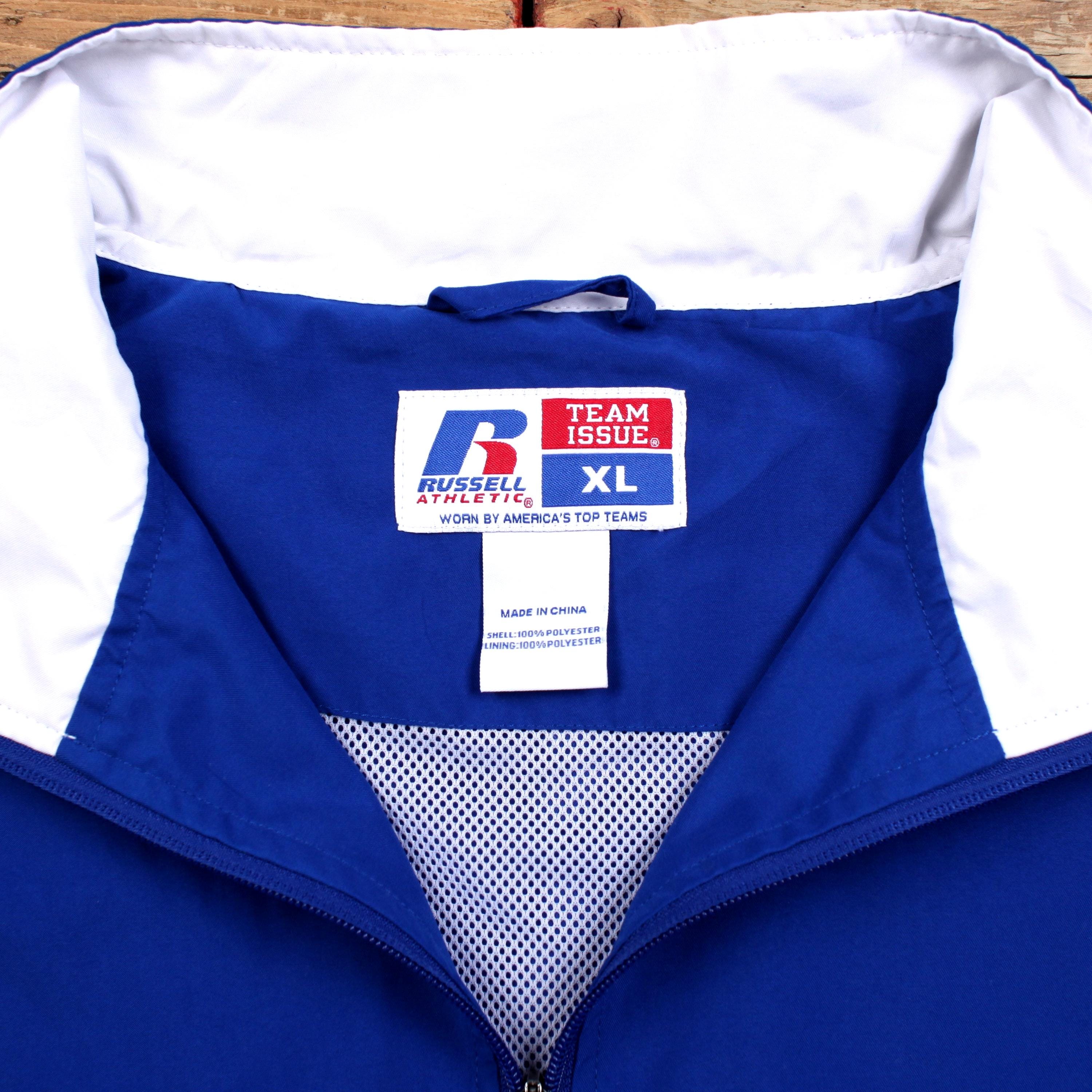 Vintage Russell Athletic Windbreaker Jacket XL Track Blue - Etsy